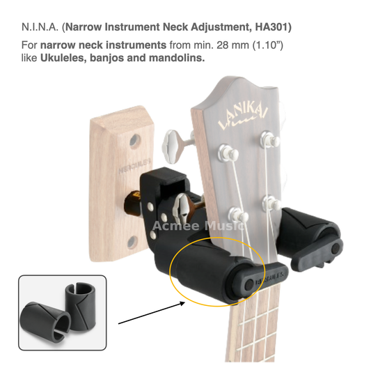 Hercules GSP38WB PLUS Auto Grip Wall Mount Guitar Hanger Hook Holder - Wood Base