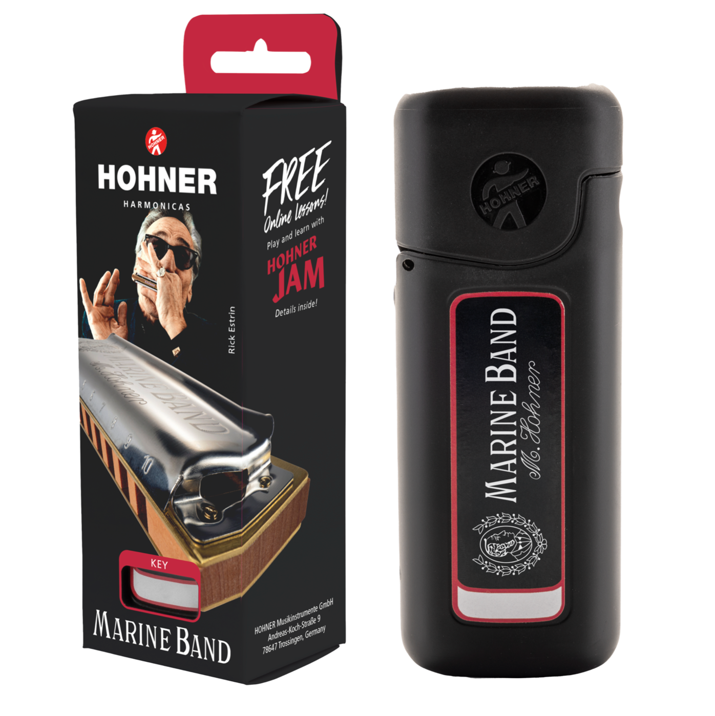 Hohner Marine Band 1896 Diatonic Harmonica with Case - Key of Bb