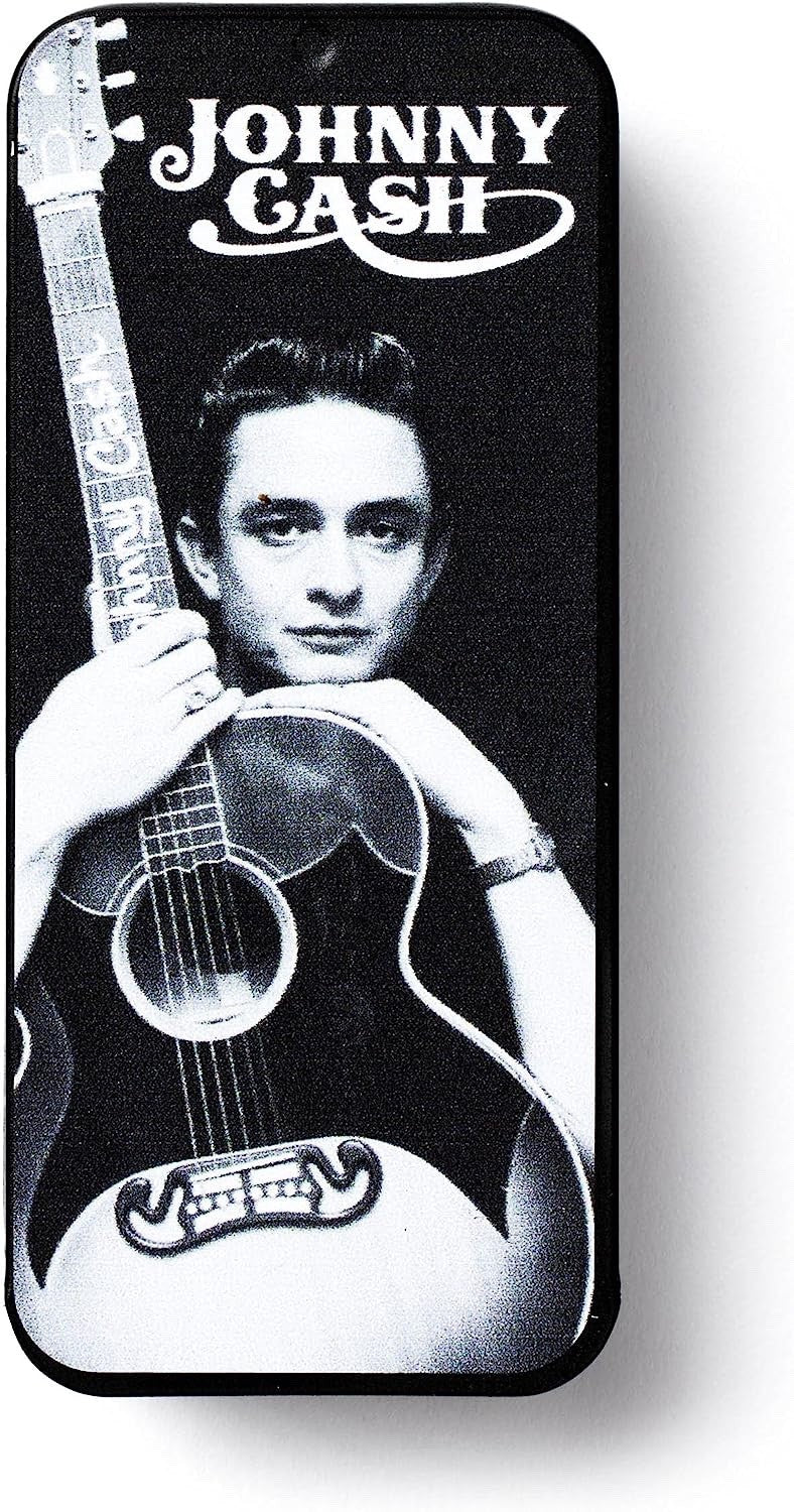 Dunlop JCPT01M Johnny Cash Memphis Guitar Pick Tin, Medium, 6 Picks/Tin