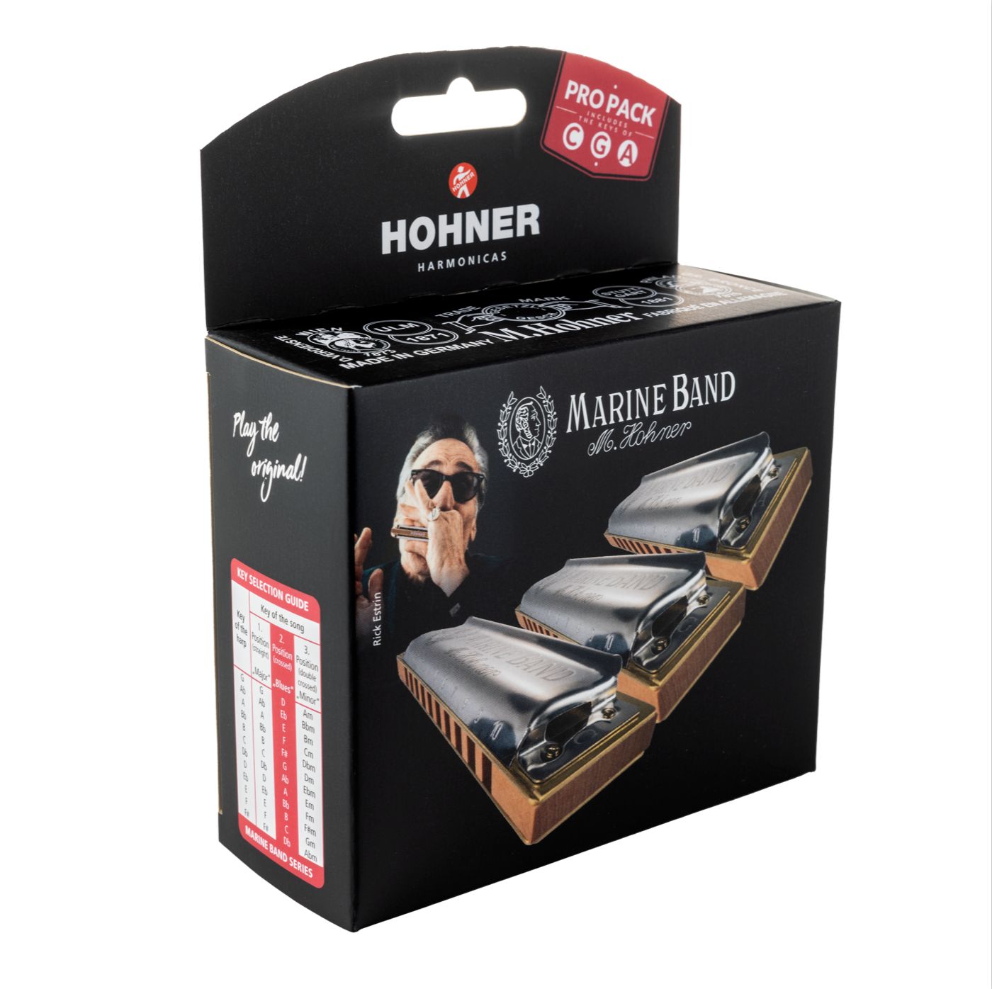 Hohner Marine Band 1896 Pro Pack Diatonic Harmonica MBAND-3PK (G,C,A)