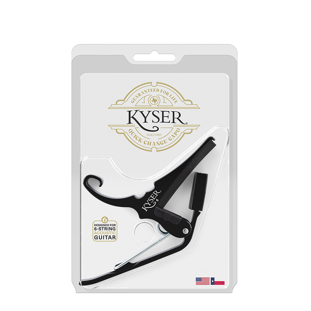 Kyser Quick Change Acoustic 6 String Guitar Capo - Black