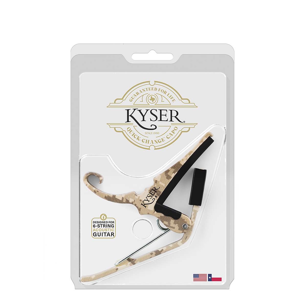 Kyser Guitars 4 Vets Quick Change Acoustic 6 String Guitar Capo - Desert Camo