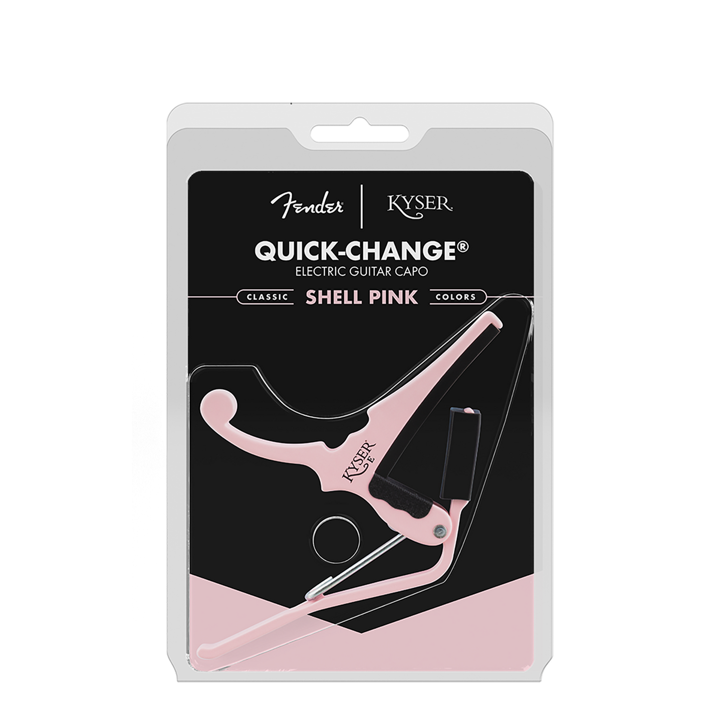 Fender x Kyser Quick Change Electric Guitar Capo - Shell Pink