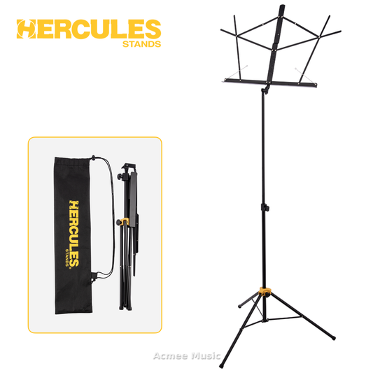 Hercules BS020BB Ultra Light Compact Foldable Music Stand with Carrying Bag