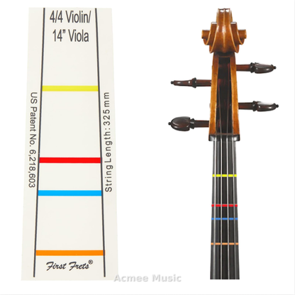 First Fret Fingering Decal Position Indicator for 4/4 Violin (14" Viola)
