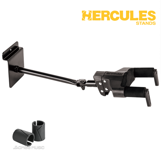 Hercules GSP40SBPLUS AutoGrip Guitar Hanger Slat Wall Mount - Steel Base Long Arm
