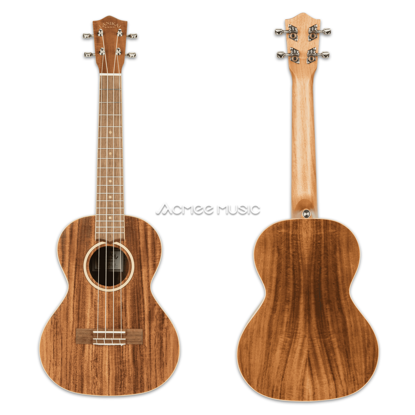 Lanikai ACST-T Solid Acacia Top Tenor 26" Ukulele with Padded Bag, Hanger, Capo