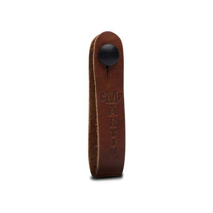 Martin Acoustic Guitar Strap Headstock Button Tie - Leather Brown