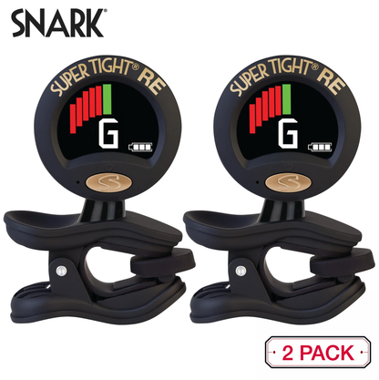 2-PACK Snark ST-8 Super Tight Rechargeable Clip-On Tuner for All Instruments