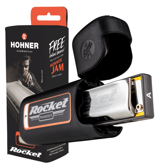 Hohner ROCKET ROCKT-A Diatonic Progressive Harmonica with Case -  Key of A