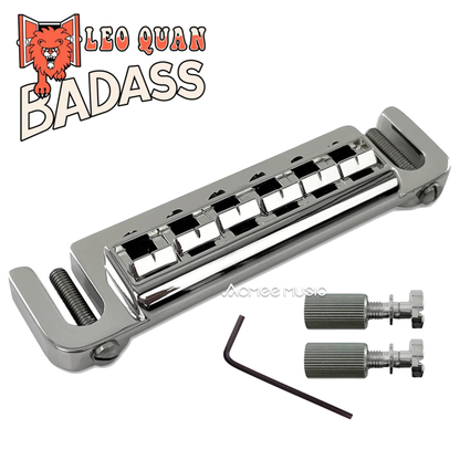 Leo Quan Badass NICKEL Wraparound Guitar Bridge with SAE Locking Studs for US-made Brands