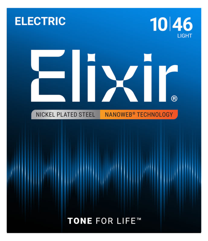 Elixir 12052 Nanoweb Light Electric Guitar Nickel-Plated Steel Strings (010-046)
