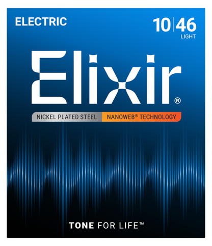 Elixir 12052 Nanoweb Light Electric Guitar Nickel-Plated Steel Strings (010-046)