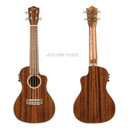 Lanikai MAS-CEC Solid Mahogany Concert Acoustic/Electric Ukulele with Foam Case