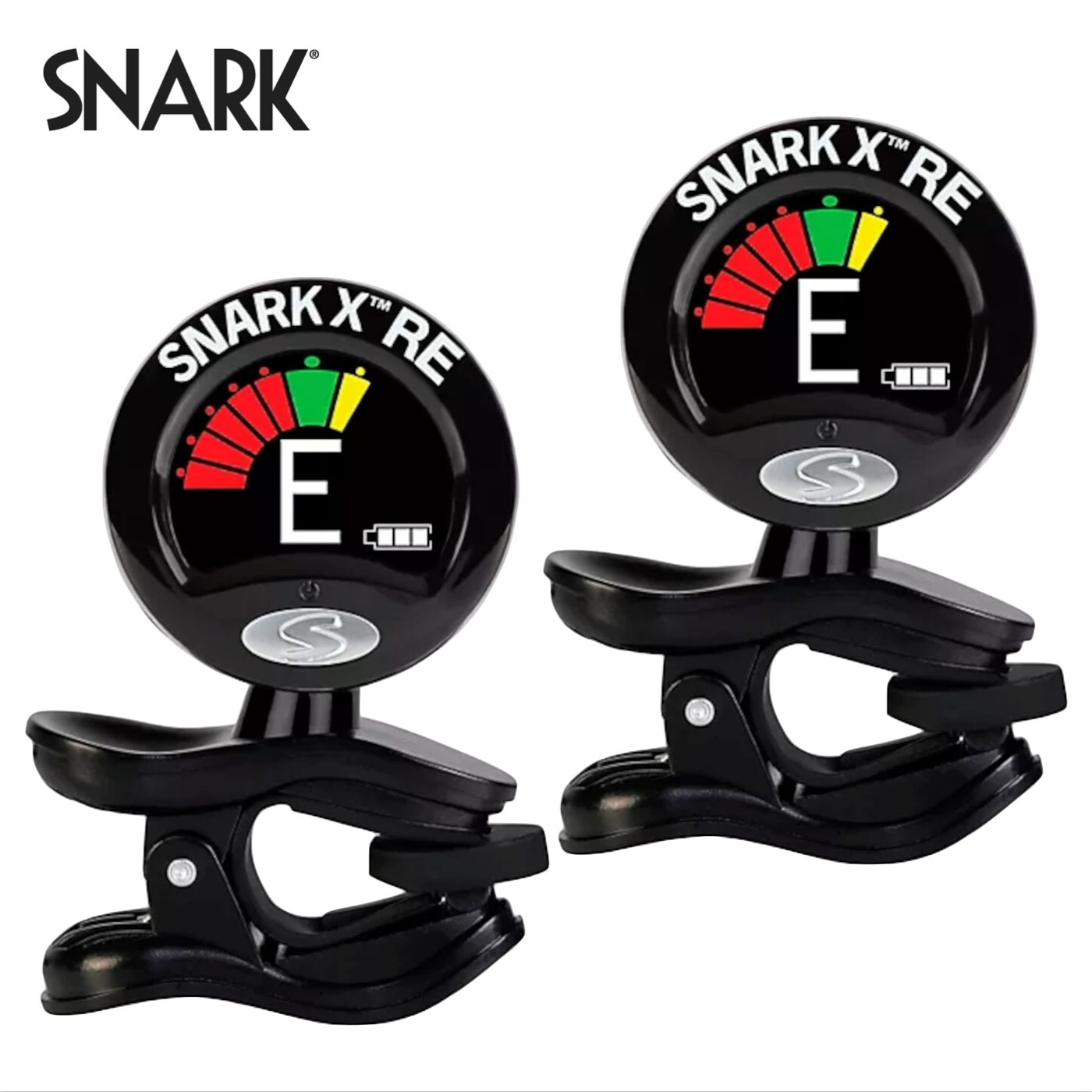 2-PACK Snark X RE Rechargeable Clip-On Chromatic Tuner for Guitar/Bass/Violin