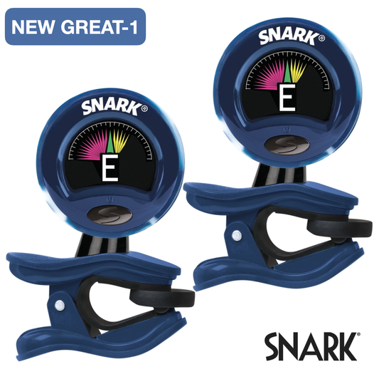 2-PACK Snark GREAT-1 Clip On Chromatic Tuner for Guitar Bass & All instruments