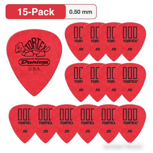 15-PACK Dunlop Tortex T  III Guitar Picks【0.50mm】462-050