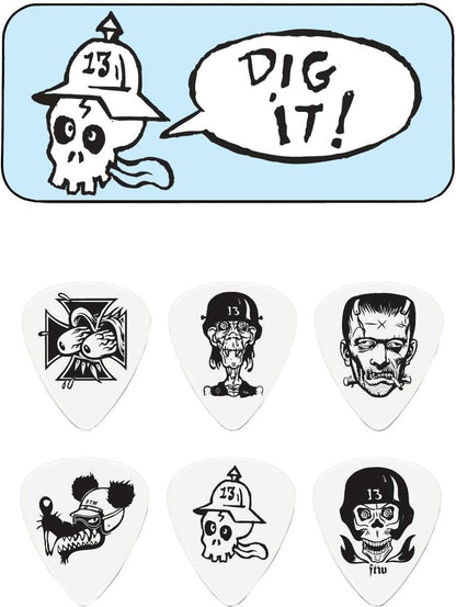 Dunlop BL113T.73 Frank Kozik Series-2 Guitar Pick Tin, 0.73mm, 6 Picks/Tin
