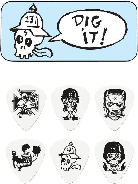 Dunlop BL113T.73 Frank Kozik Series-2 Guitar Pick Tin, 0.73mm, 6 Picks/Tin