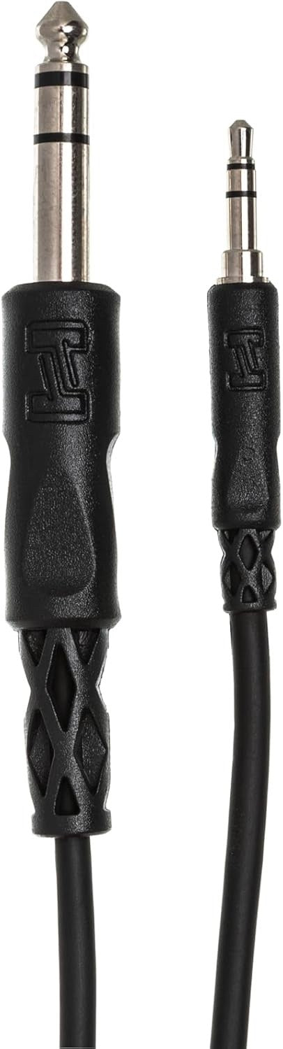 Hosa CMS-110 Stereo Interconnect, 3.5 mm TRS to 1/4 Inch TRS, 10 Feet