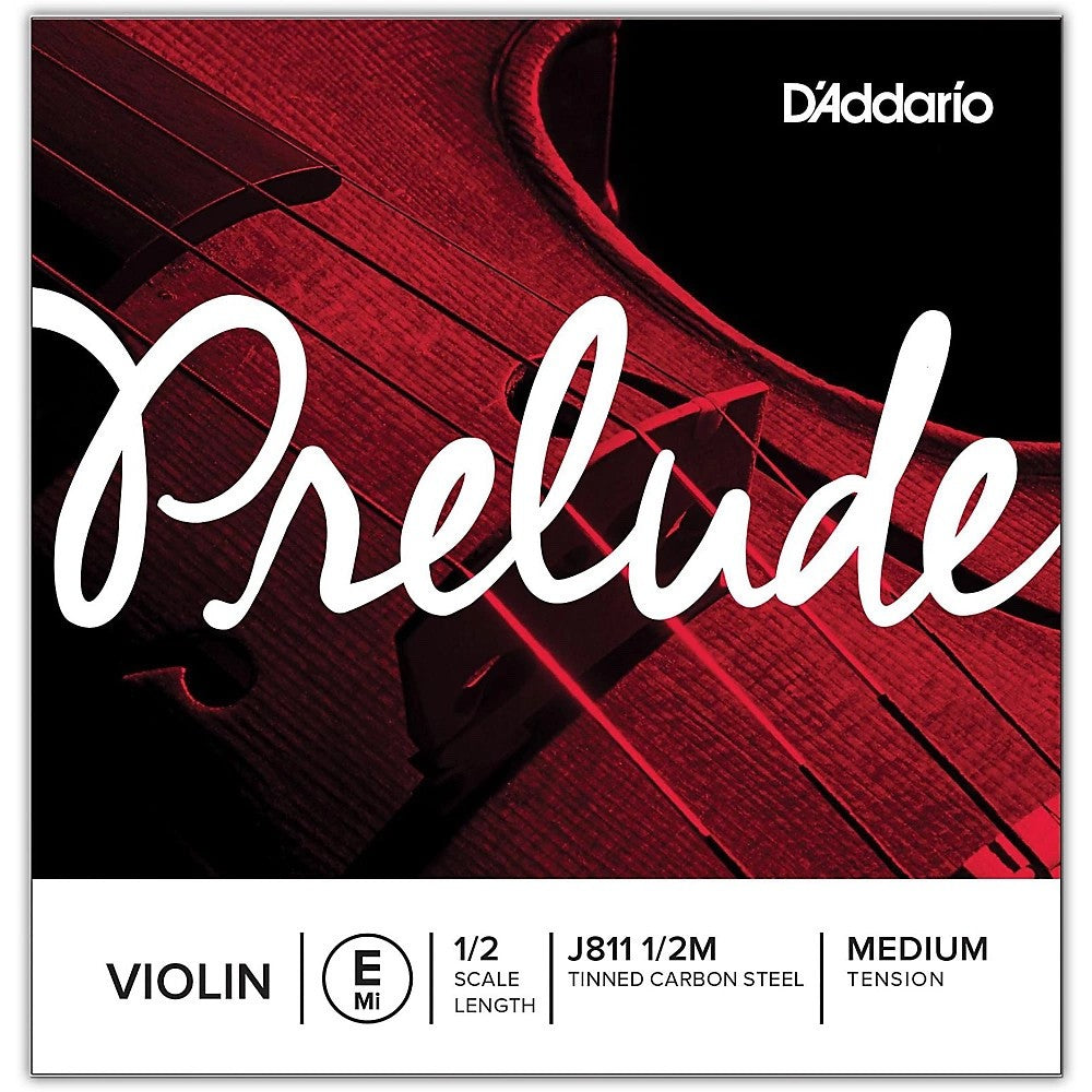 D'Addario Prelude Violin String J811 1/2M - 1/2 Size - E String