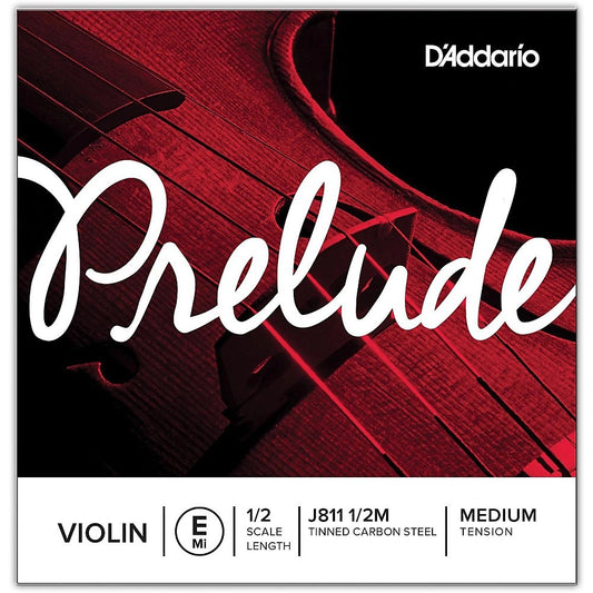 D'Addario Prelude Violin String J811 1/2M - 1/2 Size - E String