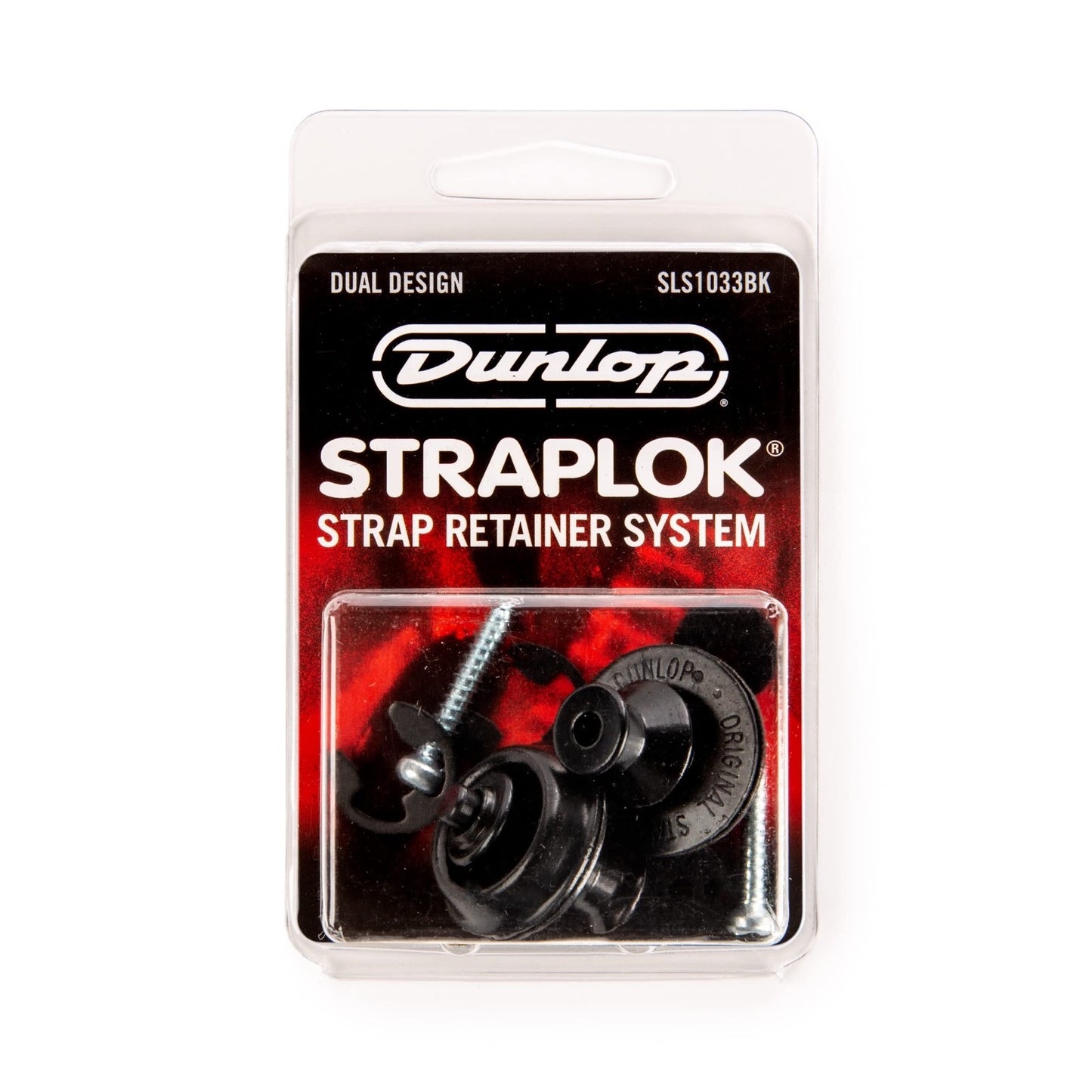 Dunlop STRAPLOK Guitar Strap Retainer - DUAL DESIGN SLS1033BK - BLACK OXIDE