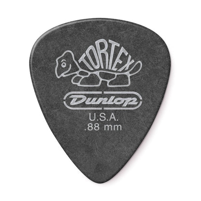 15-PACK Dunlop Tortex Guitar Picks Pitch Black Standard【0.88mm】488-088