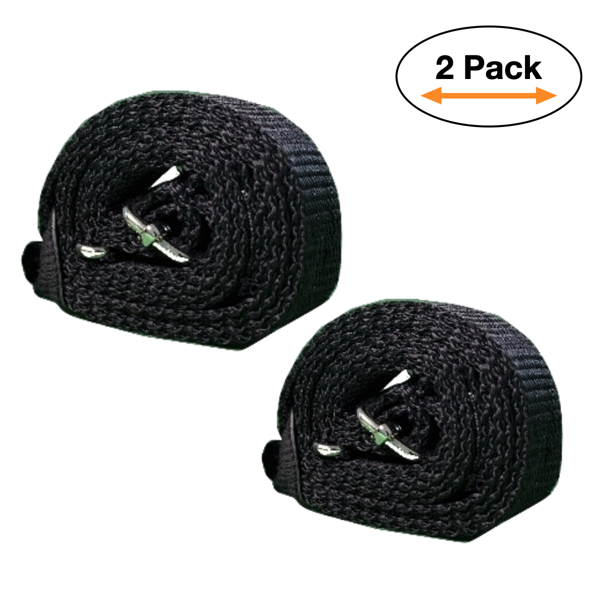 2-PACK Uma Ukulele No Drill J Hook Ukulele Strap - Black - for Ukulele Only