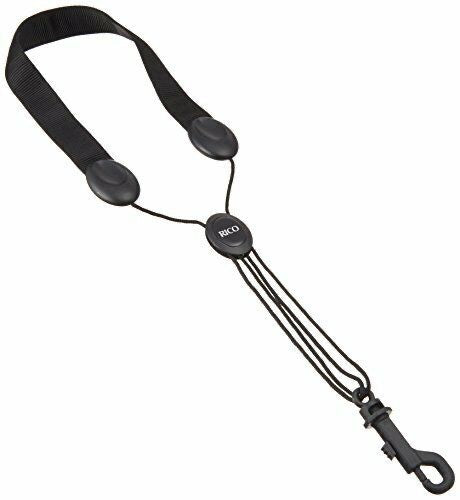 Rico Saxophone Strap, Black Nylon, Snap Hook - Tenor/Baritone - SLA13