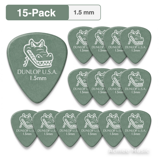 15-PACK Dunlop GATOR GRIP Guitar Picks【1.5mm】417-150