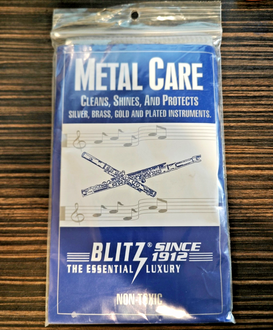 Blitz Metal Care Polish Cloth, Cleaning&Polishing of Metal Musical Instruments