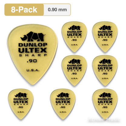 8-PACK Dunlop ULTEX SHARP Guitar Picks【0.90mm】433-090