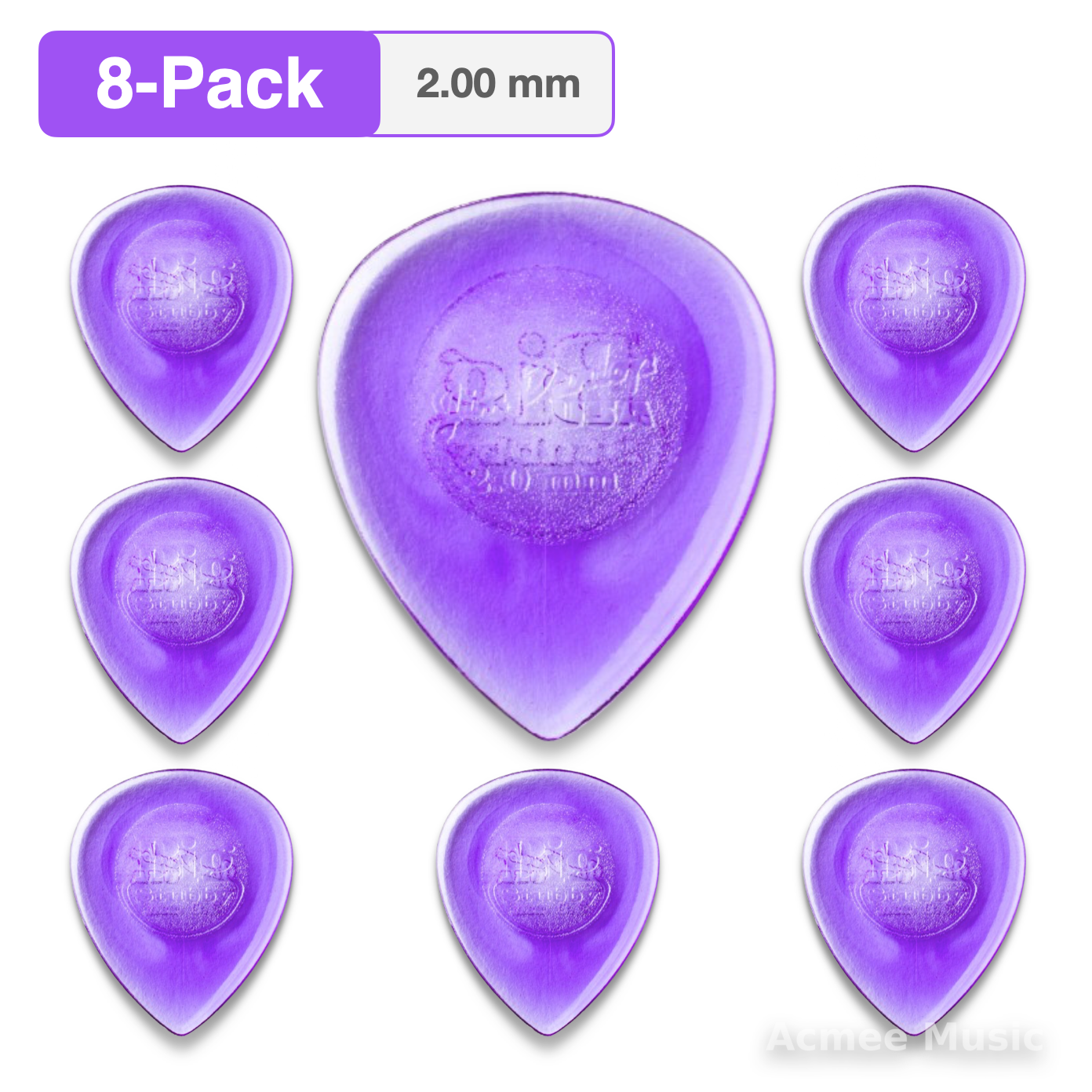 8-PACK Dunlop BIG STUBBY Guitar Picks【2.00mm】475-200