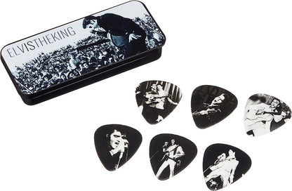 Dunlop EPPT01 Elvis The King Guitar Pick Tin, Assorted, Medium, 6 Picks/Tin