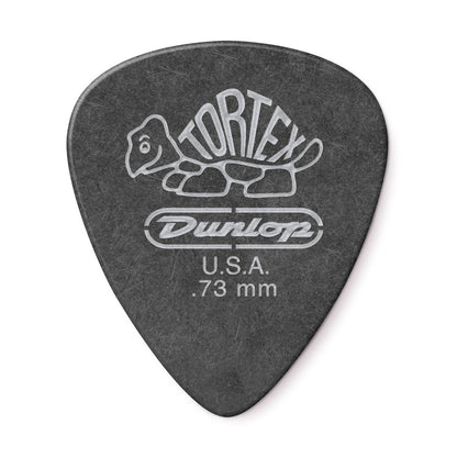 15-PACK Dunlop Tortex Guitar Picks Pitch Black Standard【0.73mm】488-073
