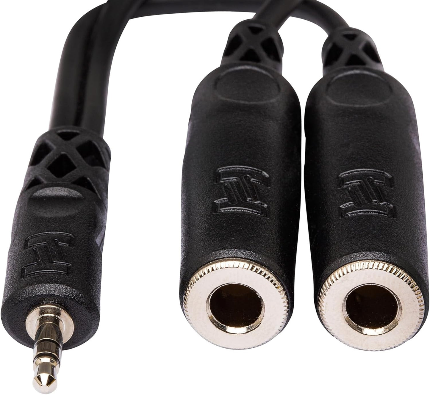 Hosa YMP-233 Y Cable - 3.5 mm TRS to Dual 1/4 Inch TRSF