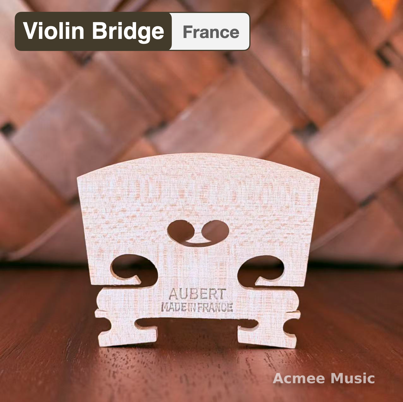 Aubert Violin Bridge - Made in France - Size Options: 3/4, 1/2,1/4