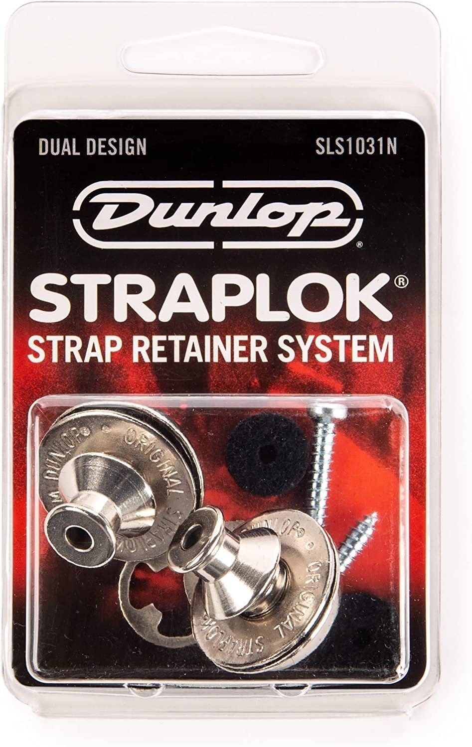 Dunlop STRAPLOK Guitar Strap Retainer - DUAL DESIGN SLS1031N - NICKEL