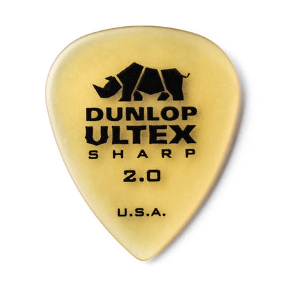 8-PACK Dunlop ULTEX SHARP Guitar Picks【2.0mm】433-200