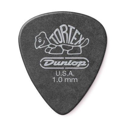 15-PACK Dunlop Tortex Guitar Picks Pitch Black Standard【1.0mm】488-100