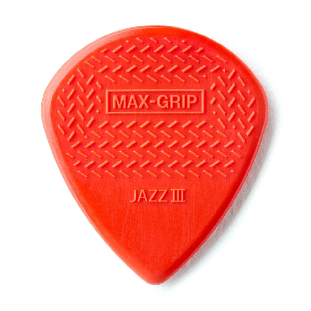 24-PACK Dunlop 471R3N Nylon Max Grip Jazz III Red Guitar Picks, 1.38mm