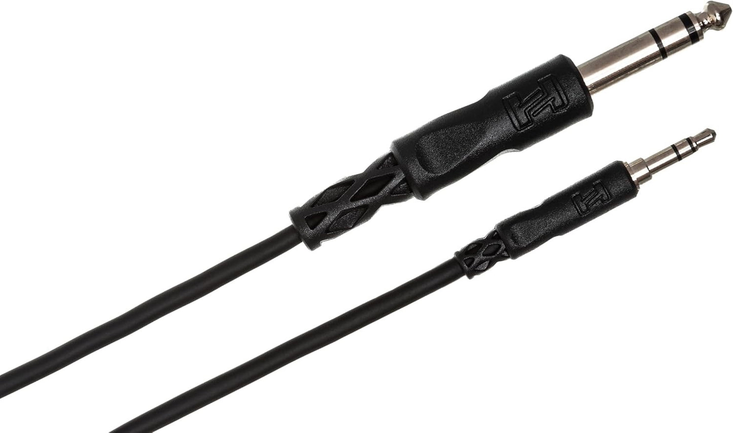 Hosa CMS-110 Stereo Interconnect, 3.5 mm TRS to 1/4 Inch TRS, 10 Feet