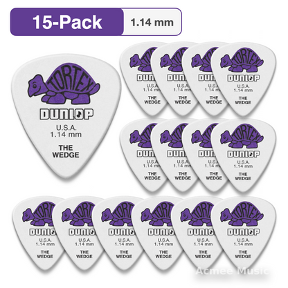 15-PACK Dunlop Tortex Wedge Guitar Picks Standard【1.14mm】424-114
