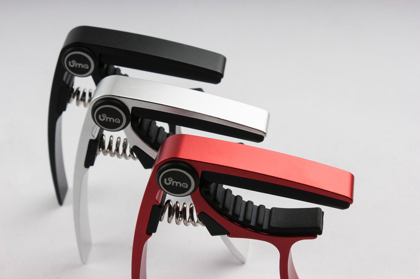 Uma UC-3 Ukulele Capo - Silver/Black/Red - for Ukulele Only