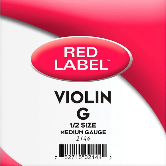 Super Sensitive Red Label Violin String 2144 Medium - 1/2 Size - G String