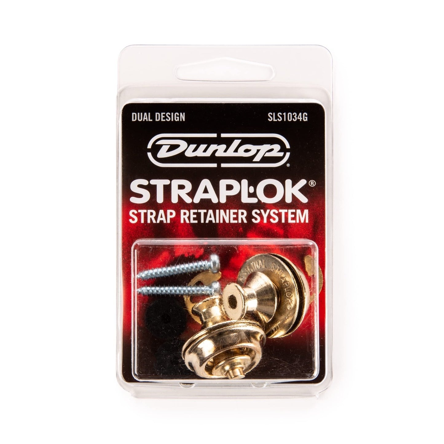 Dunlop STRAPLOK Guitar Strap Retainer - DUAL DESIGN SLS1034G - GOLD