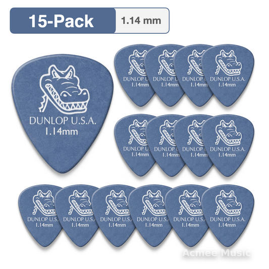 15-PACK Dunlop GATOR GRIP Guitar Picks【1.14mm】417-114