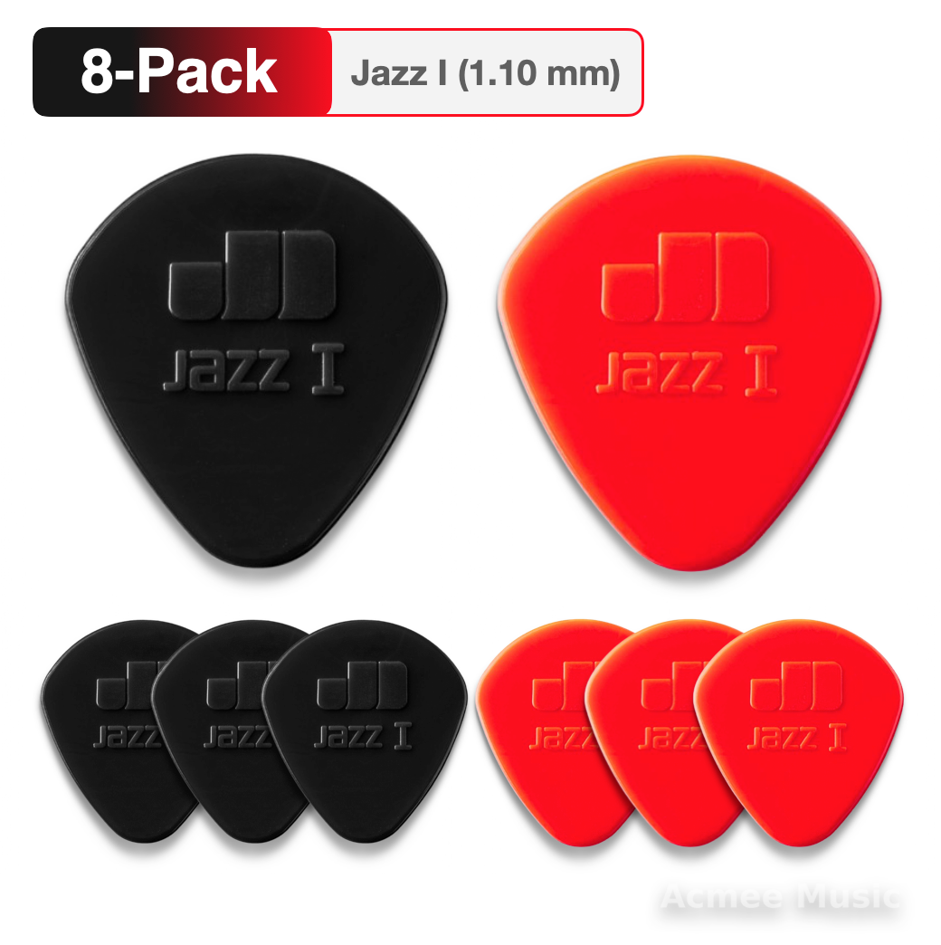 8-PACK Dunlop Jazz I "NYLON 47-1N" + "STIFFO 47-1S" Guitar Picks【1.10mm】