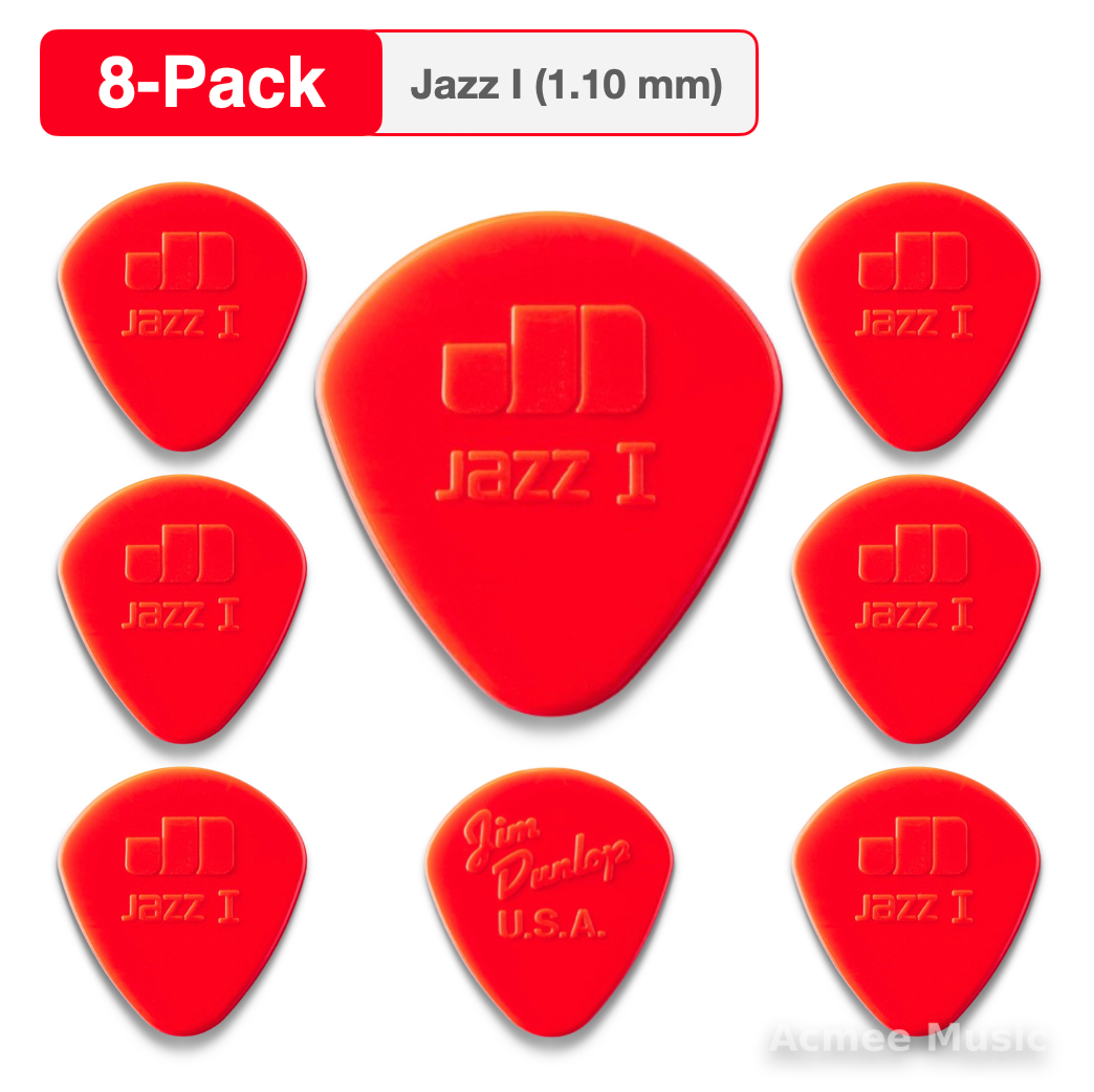 8-PACK Dunlop Jazz I NYLON Guitar Picks【1.10mm】47-1N